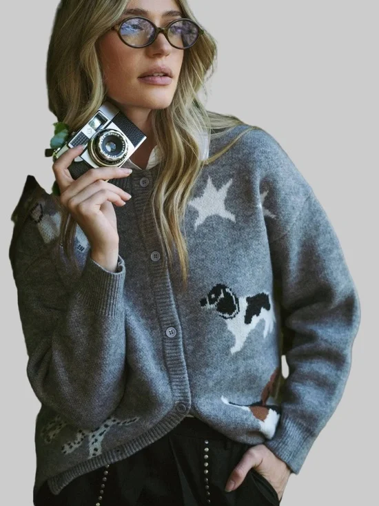 Only 2 left!  NWT Dog Lover Cardigan Sweater - Picture 3 of 3